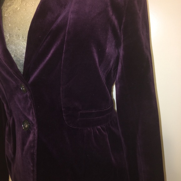 J crew velvet eggplant blazer classic - Picture 5 of 7